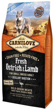 Carnilove Fresh Ostrich & Lamb Adult Small Breed Hund Trockenfutter 6kg