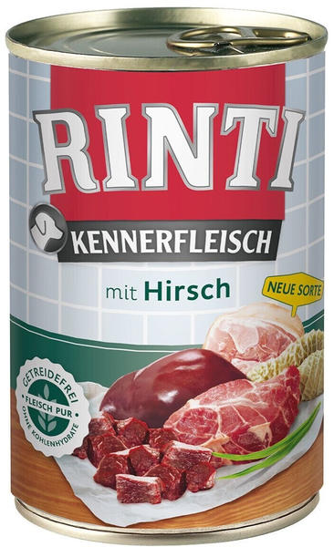 Rinti Kennerfleisch Hund Hirsch Nassfutter 400g