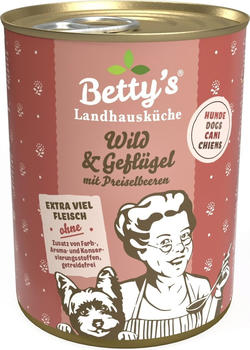 Betty's Landhausküche Hunde-Nassfutter Wild & Geflügel mit Preiselbeeren 400g