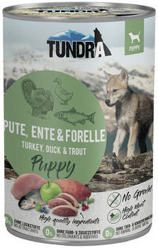 Tundra Puppy Hunde Nassfutter Pute, Ente & Forelle 400g
