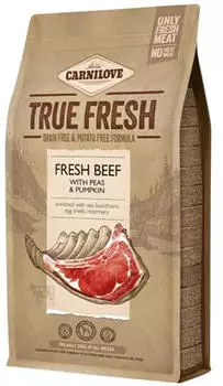 Carnilove True Fresh Beef Hund Trockenfutter Rind mit Erbsen und Kürbis 1,4kg