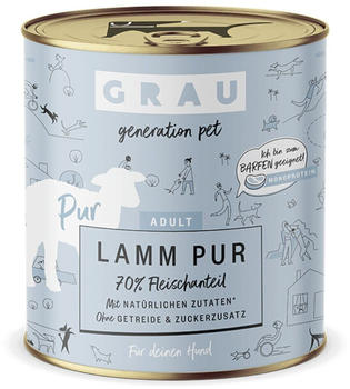 Grau Lamm Pur Hunde-Nassfutter 800g
