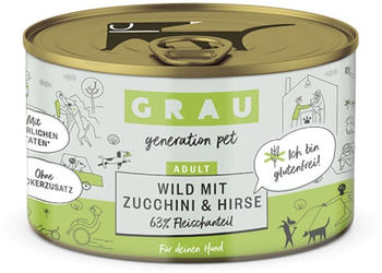 Grau Adult Wild mit Zucchini & Hirse Hunde-Nassfutter 200g