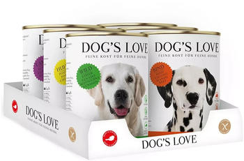 Dog's Love Adult Multipack 6 Nassfutter Sorten 6x800g