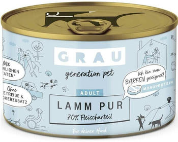 Grau Lamm Pur Hunde-Nassfutter 200g
