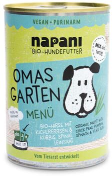 Napani Omas Garten Hunde Nassfutter Bio-Hirse mit Kichererbsen 400g