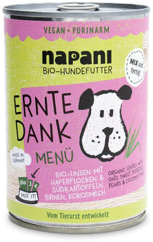 Napani Ernte Dank Hunde Nassfutter Bio-Linsen mit Haferflocken & Süßkartoffeln 400g