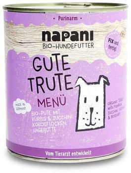 Napani Gute Trute Hunde Nassfutter Bio-Pute mit Kürbis & Zucchini 400g
