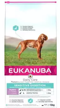 Eukanuba Daily Care Sensitive Digestion Puppy Trockenfutter Huhn & Pute 12kg