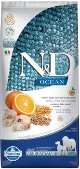Farmina N&D Ocean Adult Medium/Maxi Dog Dry Food cod/spelt/oats/orange (12 kg)