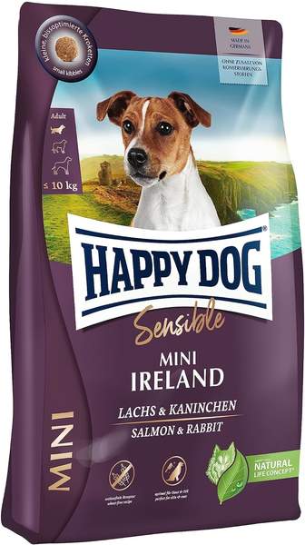 Happy Dog Sensible Mini Ireland Trockenfutter Lachs & Kaninchen 300g