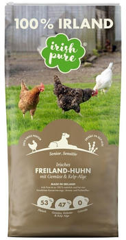Irish Pure GmbH Senior Irisches Freiland-Huhn mit Gemüse & Kelp-Alge Hund Trockenfutter 12kg