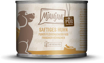 Mjamjam purer Fleischgenuss Hund Nassfutter saftiges Huhn pur 6x200g