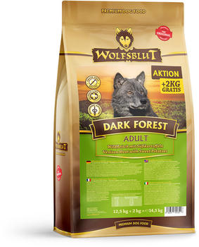 Wolfsblut Dark Forest Adult Wildfleisch mit Süßkartoffeln 12,5kg + 2 kg