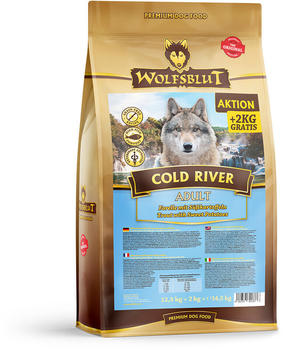 Wolfsblut Cold River Adult Forelle mit Süßkartoffel 12,5 kg + 2 kg