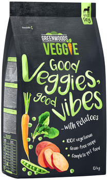 Greenwoods Good Veggies, good vibes Hunde-Trockenfutter Kartoffeln mit Erbsen, Karotten & Spinat 1,5kg