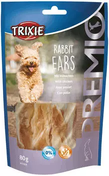 Trixie PREMIO Rabbit Ears mit Huhn 80g