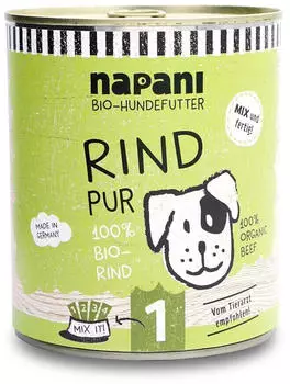 Napani Hunde Nassfutter Rind pur 800g Napani Hunde Nassfutter Rind pur 800g