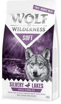 Wolf of Wilderness SOFT Silvery Lakes MINI - Freiland-Huhn & Ente halbfeucht Hundefutter 1kg