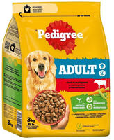 Pedigree Hundetrockenfutter Adult 3 Kg Rind & Gem&uuml;se