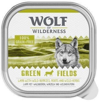 Wolf of Wilderness Adult Green Fields Lamm Hundenassfutter 300g Schale