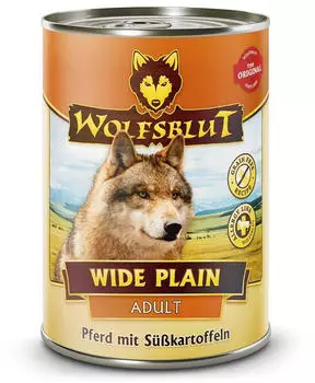 Wolfsblut Adult Wide Plain Pferd mit Süßkartoffeln Hundenassfutter 395g