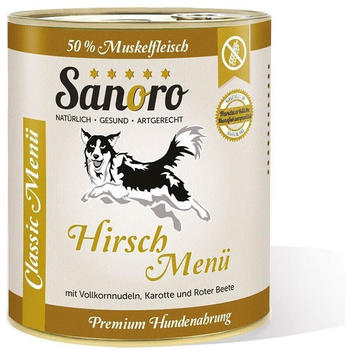 Sanoro Menü Classic Hund Nassfutter Hirsch 800g