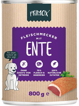 Primox Fleischmecker Ente Hundenassfutter 800g