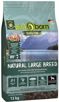 Wildborn Dog Natural Large Breed Huhn, Ente & Süßkartoffel Trockenfutter 12kg