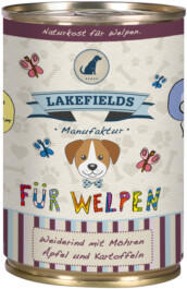 Lakefields Dosenfleisch-Men&uuml; Welpe Nassfutter Rind 200g