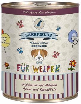 Lakefields Dosenfleisch-Men&uuml; Welpe Nassfutter Rind 800g