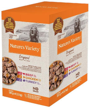 Nature's Variety Original Adult Medium/Maxi Multipack Dog Wet Food beef/chicken/turkey (4 x 300 g)
