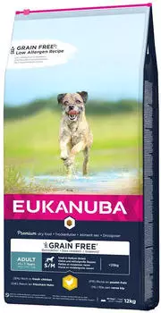Eukanuba Grain Free Adult Small/Medium chicken (12 kg) Eukanuba Grain Free Adult Small/Medium chicken (12 kg)