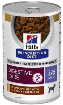 Hill's Prescription Diet Hund i/d low fat digestive care Nassfutter Huhn & Gemüse 354g