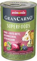 animonda Gran Carno Superfoods 400g Dose Hundenassfutter 6 x 400 Gramm Rind + Rote