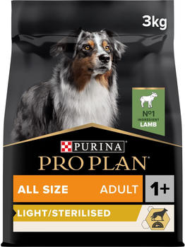 Purina Pro Plan All Sizes Adult Dog Light/Sterilised Dry Food lamb (3 kg)