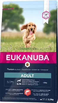 Eukanuba Adult Small & Medium Dog Dry food salmon/barley (2,5 kg) Eukanuba Adult Small & Medium Dog Dry food salmon/barley (2,5 kg)