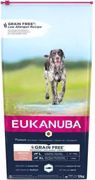 Eukanuba Grain Free Senior Large breeds Dog Dry food ocean fish (12 kg)