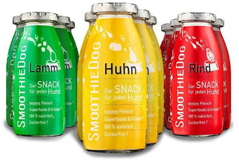 SmoothieDog Klassik 12er-Pack Huhn, Lamm und Rind 12x250mL