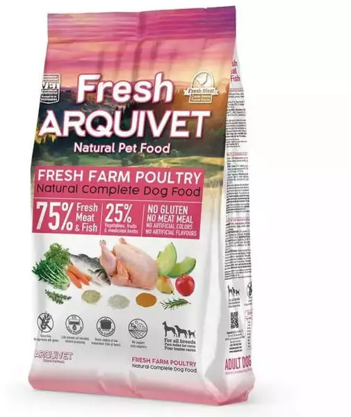 Arquivet Fresh Farm Poultry Semi-Moist Dog Food (10 kg)