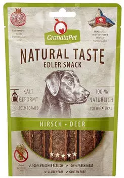 GranataPet Natural Taste Edler Snack Hirsch 90g GranataPet Natural Taste Edler Snack Hirsch 90g
