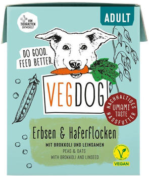 VEGDOG Adult Erbsen & Haferflocken im Tetra Pak Hundenassfutter 390g VEGDOG Adult Erbsen & Haferflocken im Tetra Pak Hundenassfutter 390g