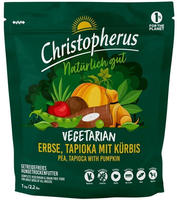 Christopherus Vegetarian Erbse, Tapioka mit K&uuml;rbis 1 kg, Trockenfutter f&uuml;r:...