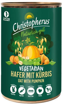 Christopherus Vegetarian Hafer mit Kürbis Hundenassfutter 400g