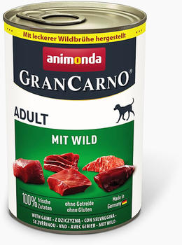 Animonda GranCarno Adult mit Wild Hundenassfutter 400g