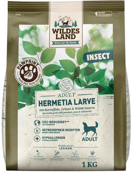 Wildes Land PawPrint Insect Adult Hermetia Larve Hundetrockenfutter 1kg