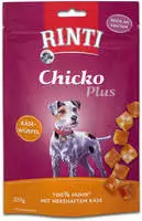 RINTI Chicko Plus K&auml;sew&uuml;rfel | Hunde Snack | 3x80g | 100% Huhn mit herzhaftem K&auml;se