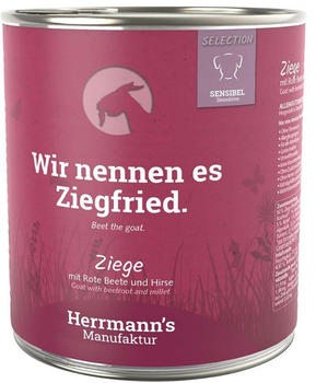 Herrmann's Sensibel Ziege mit rote Beete und Hirse Hundenassfutter 800g