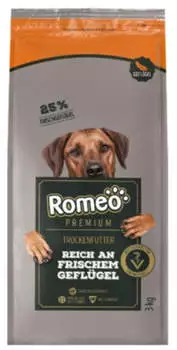 Romeo Premium Trockenfutter reich an frischem Geflügel