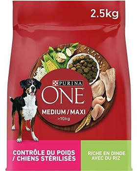 Purina One Medium/Maxi Weight control/Sterilized Dog Dry food turkey/rice (2,5 kg) Purina One Medium/Maxi Weight control/Sterilized Dog Dry food turkey/rice (2,5 kg)